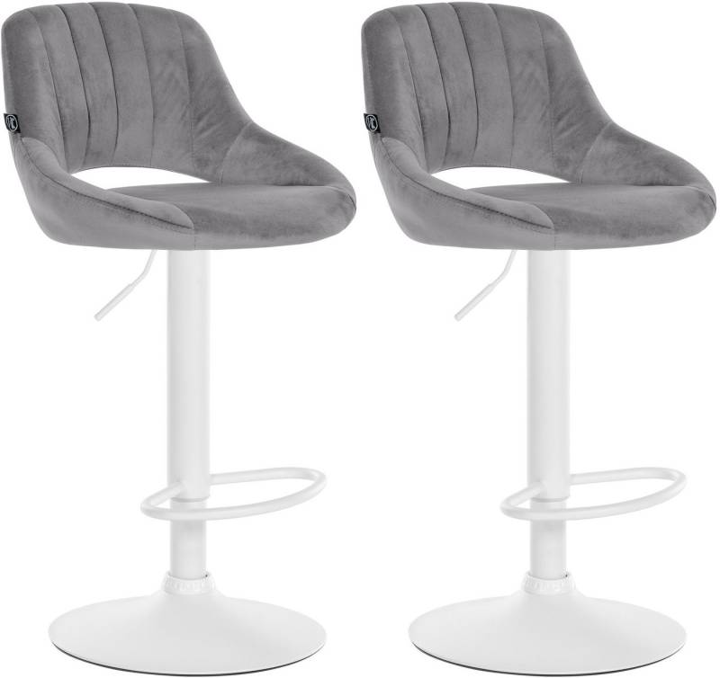 CLP Barhocker Milet Samt (2er Set, 2 St., 2er), höhenverstellbar und drehbar von CLP