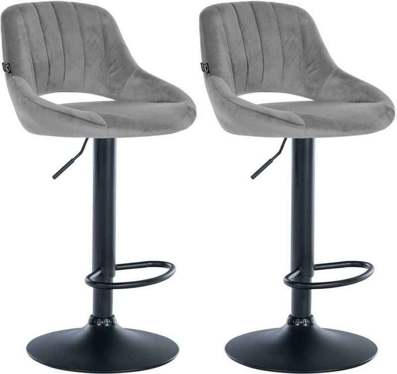 CLP Barhocker Milet Samt (2er Set, 2 St., 2er), höhenverstellbar und drehbar von CLP