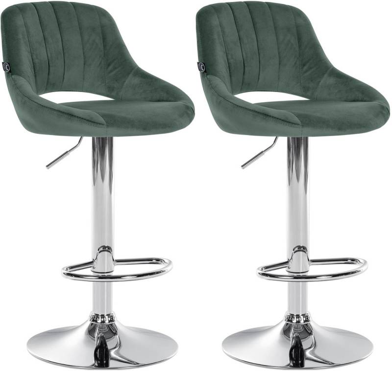 CLP Barhocker Milet Samt (2er Set, 2 St., 2er), höhenverstellbar und drehbar von CLP