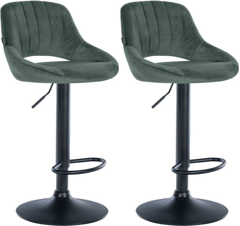 CLP Barhocker Milet Samt (2er Set, 2 St., 2er), höhenverstellbar und drehbar von CLP