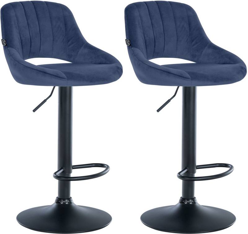 CLP Barhocker Milet Samt (2er Set, 2 St., 2er), höhenverstellbar und drehbar von CLP