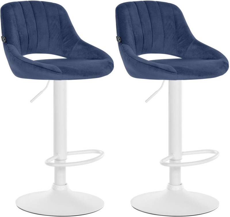 CLP Barhocker Milet Samt (2er Set, 2 St., 2er), höhenverstellbar und drehbar von CLP