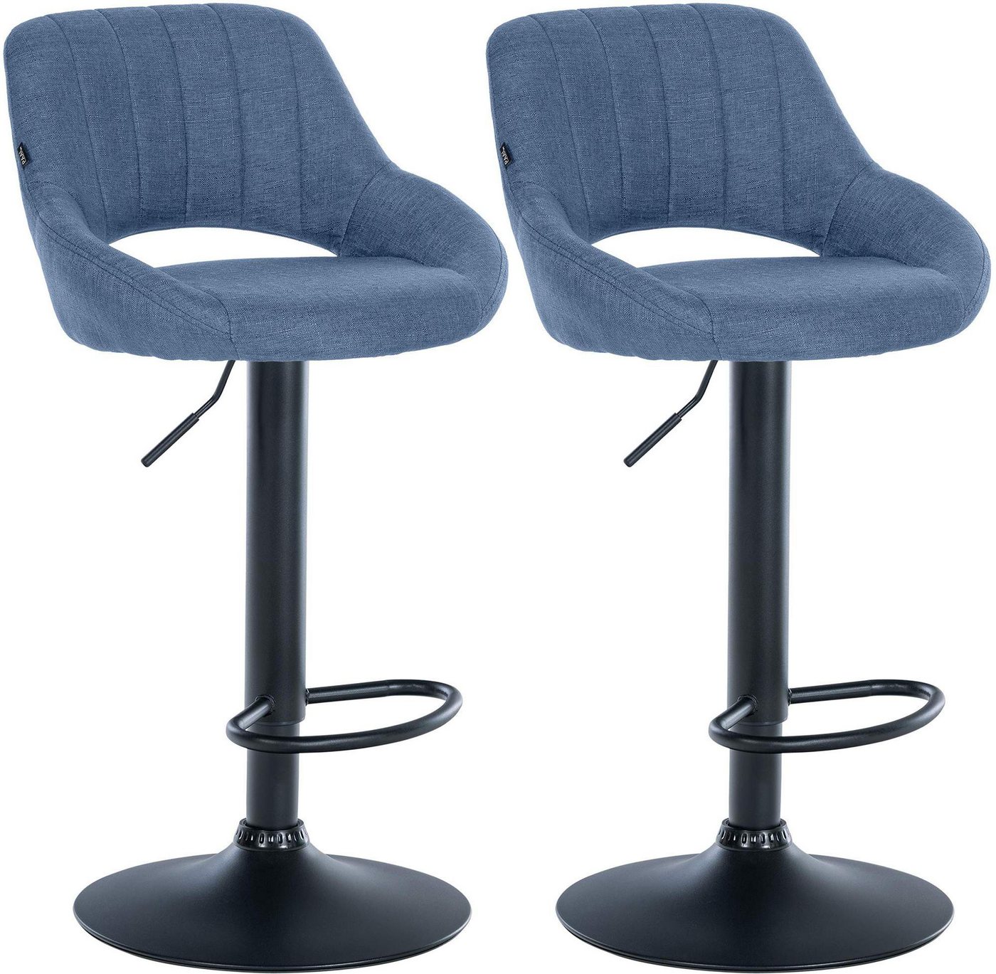 CLP Barhocker Milet Stoff (2er Set, 2 St., 2er), höhenverstellbar und drehbar von CLP