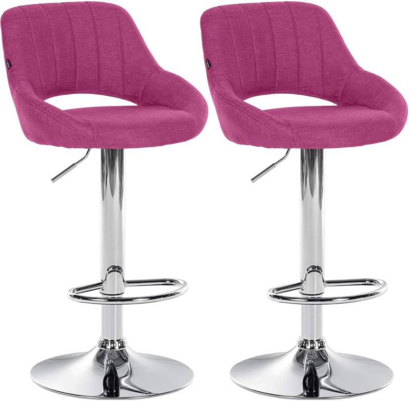 CLP Barhocker Milet Stoff (2er Set, 2 St., 2er), höhenverstellbar und drehbar von CLP
