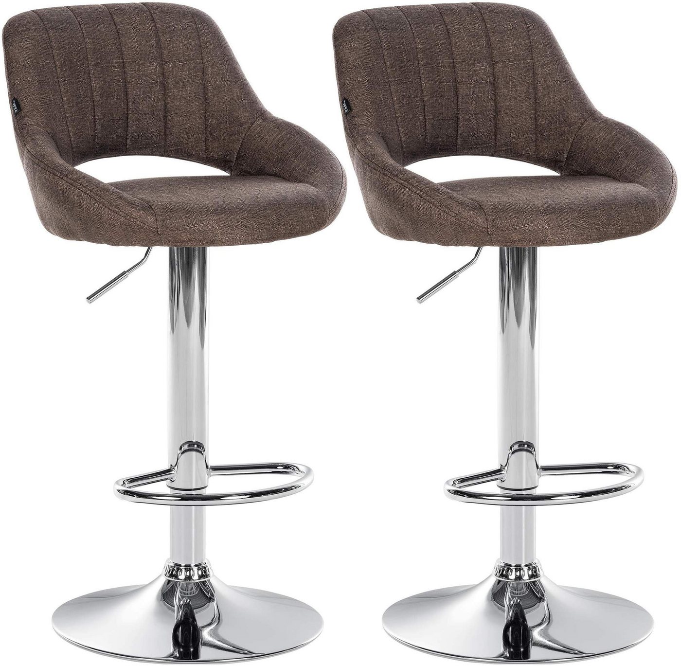 CLP Barhocker Milet Stoff (2er Set, 2 St., 2er), höhenverstellbar und drehbar von CLP