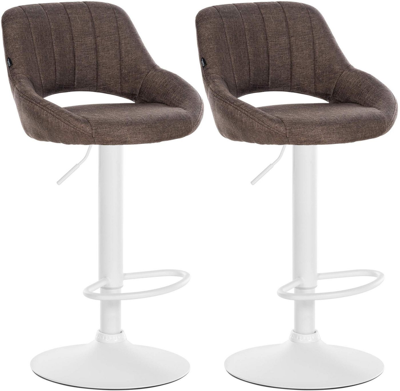 CLP Barhocker Milet Stoff (2er Set, 2 St., 2er), höhenverstellbar und drehbar von CLP