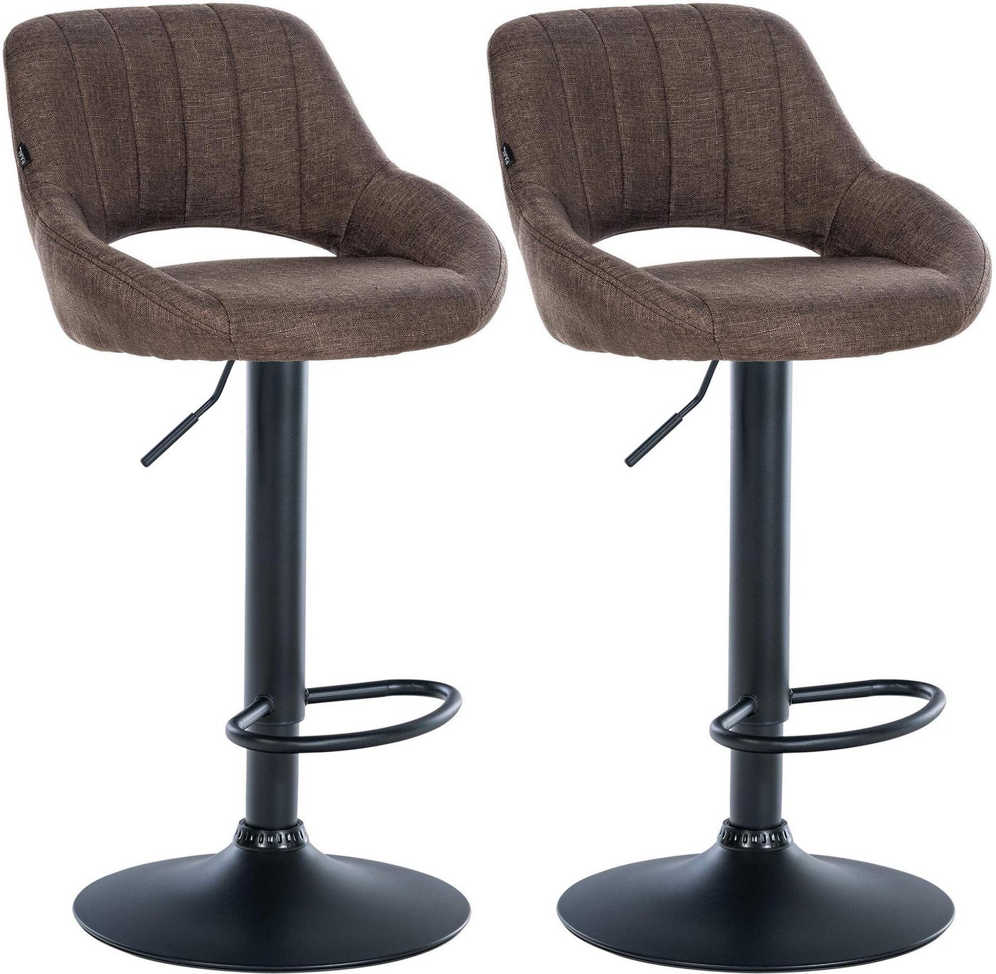 CLP Barhocker Milet Stoff (2er Set, 2 St., 2er), höhenverstellbar und drehbar von CLP