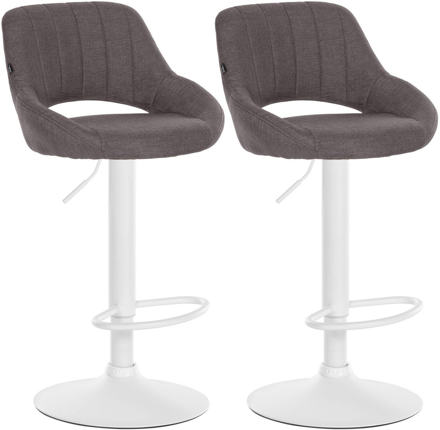 CLP Barhocker Milet Stoff (2er Set, 2 St., 2er), höhenverstellbar und drehbar von CLP