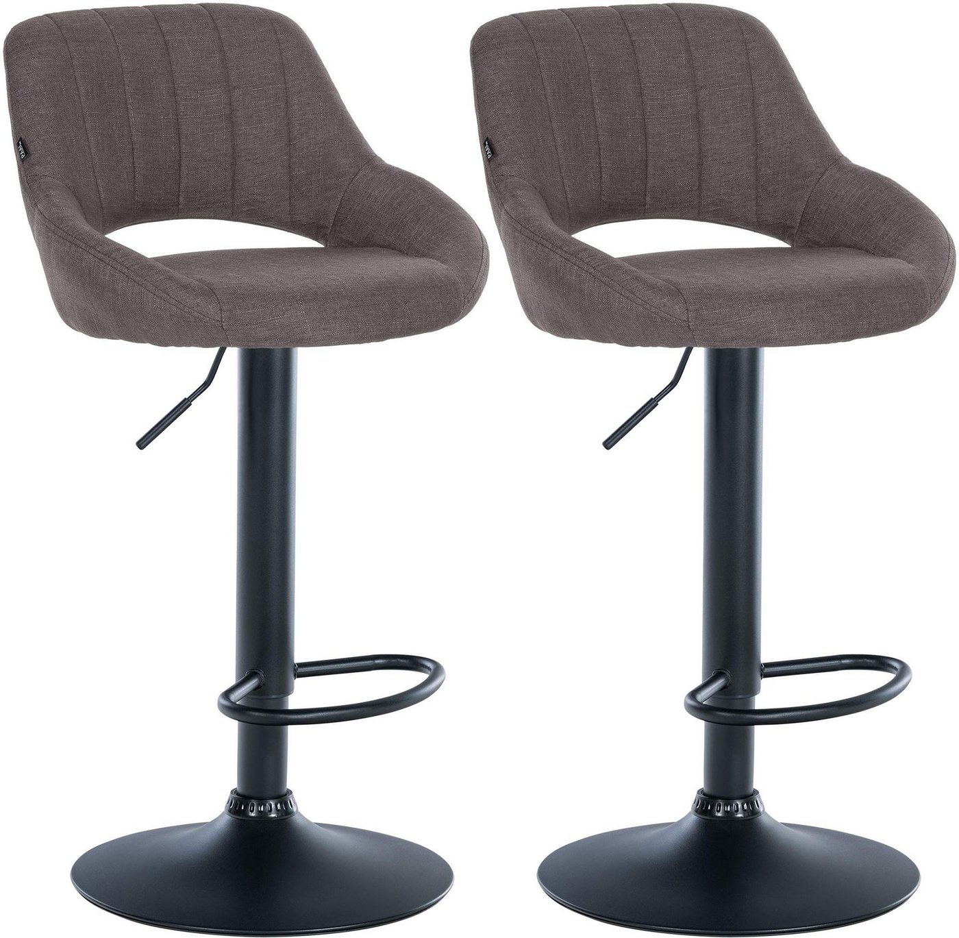 CLP Barhocker Milet Stoff (2er Set, 2 St., 2er), höhenverstellbar und drehbar von CLP
