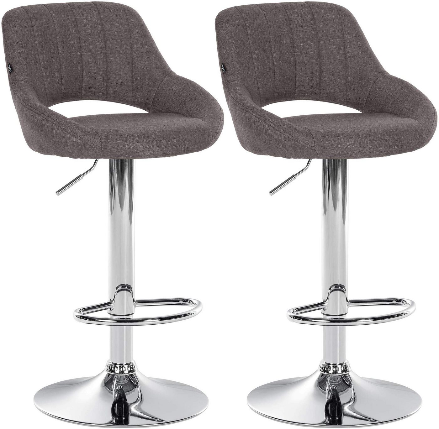 CLP Barhocker Milet Stoff (2er Set, 2 St., 2er), höhenverstellbar und drehbar von CLP