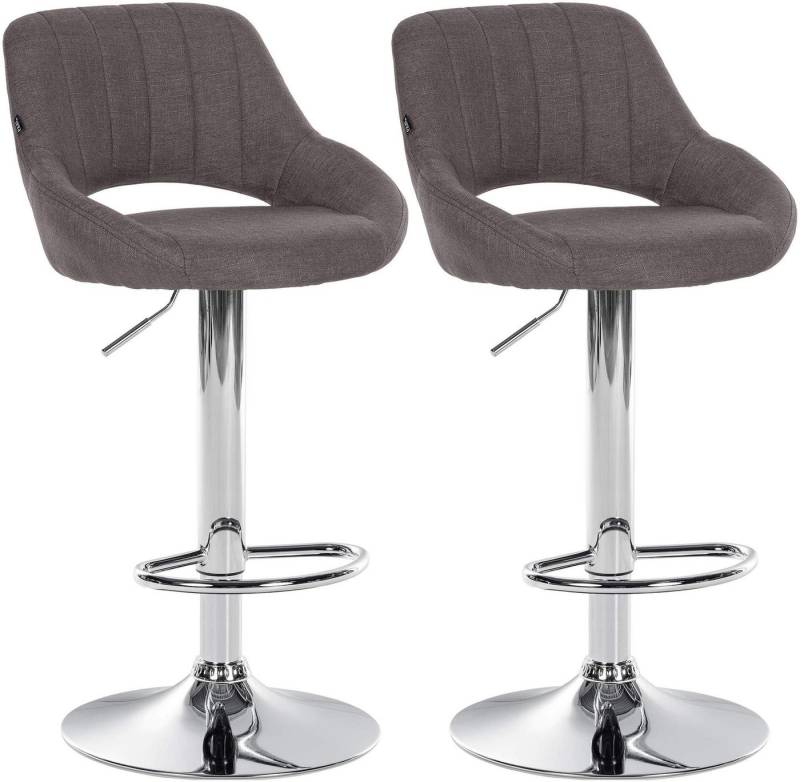 CLP Barhocker Milet Stoff (2er Set, 2 St., 2er), höhenverstellbar und drehbar von CLP