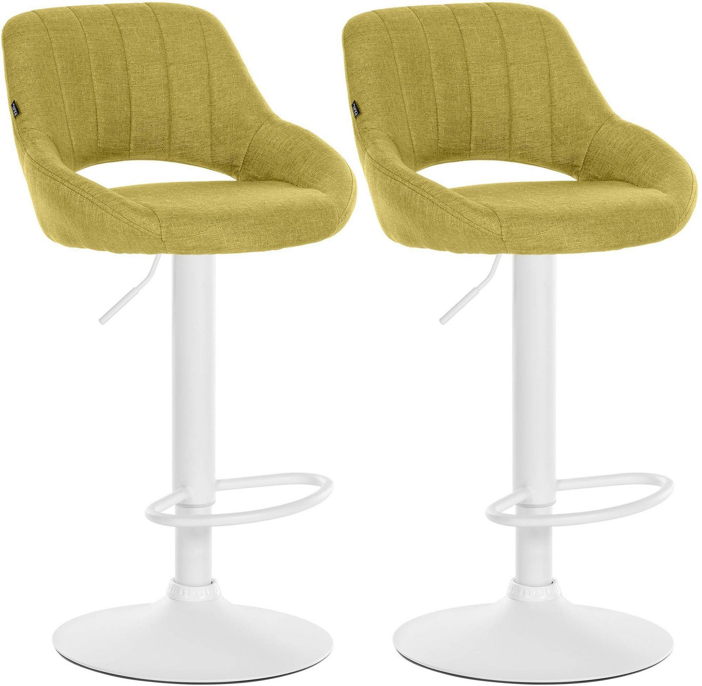 CLP Barhocker Milet Stoff (2er Set, 2 St., 2er), höhenverstellbar und drehbar von CLP