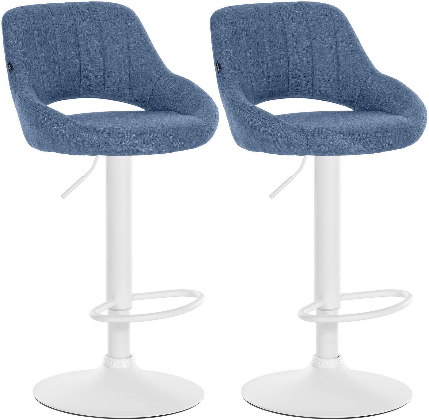 CLP Barhocker Milet Stoff (2er Set, 2 St., 2er), höhenverstellbar und drehbar von CLP