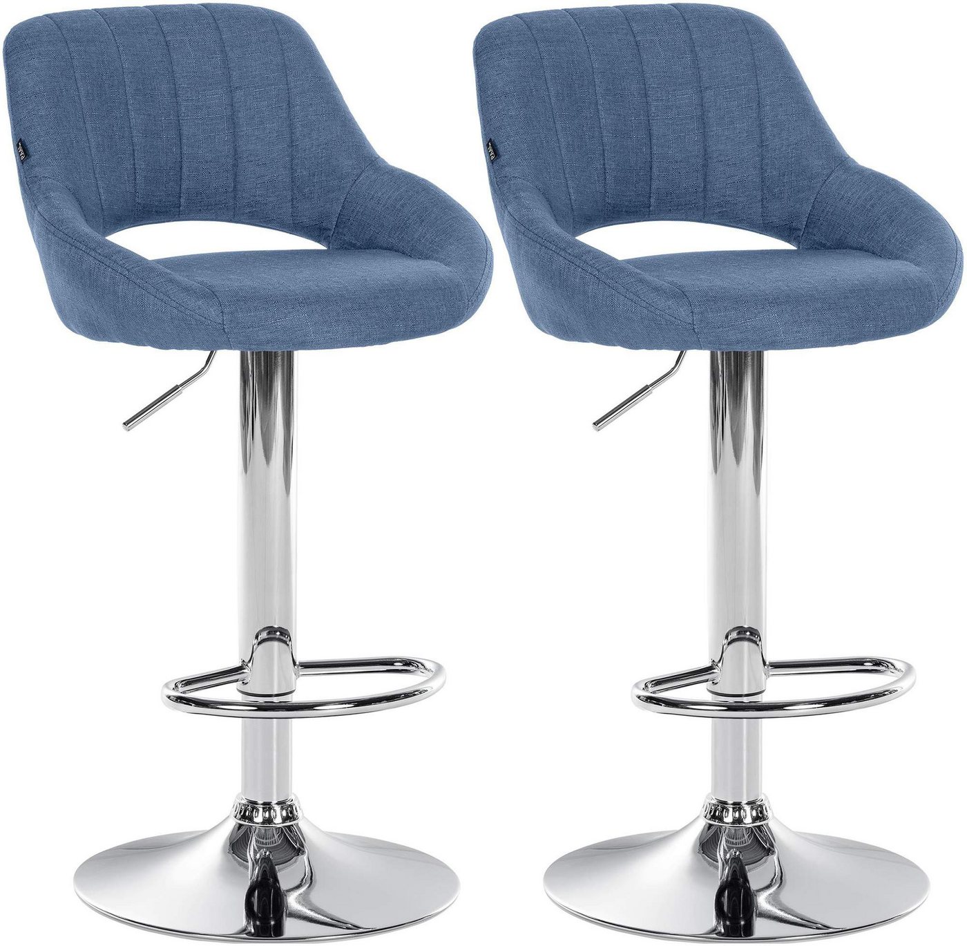 CLP Barhocker Milet Stoff (2er Set, 2 St., 2er), höhenverstellbar und drehbar von CLP