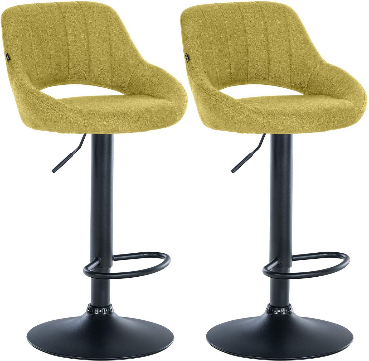 CLP Barhocker Milet Stoff (2er Set, 2 St., 2er), höhenverstellbar und drehbar von CLP