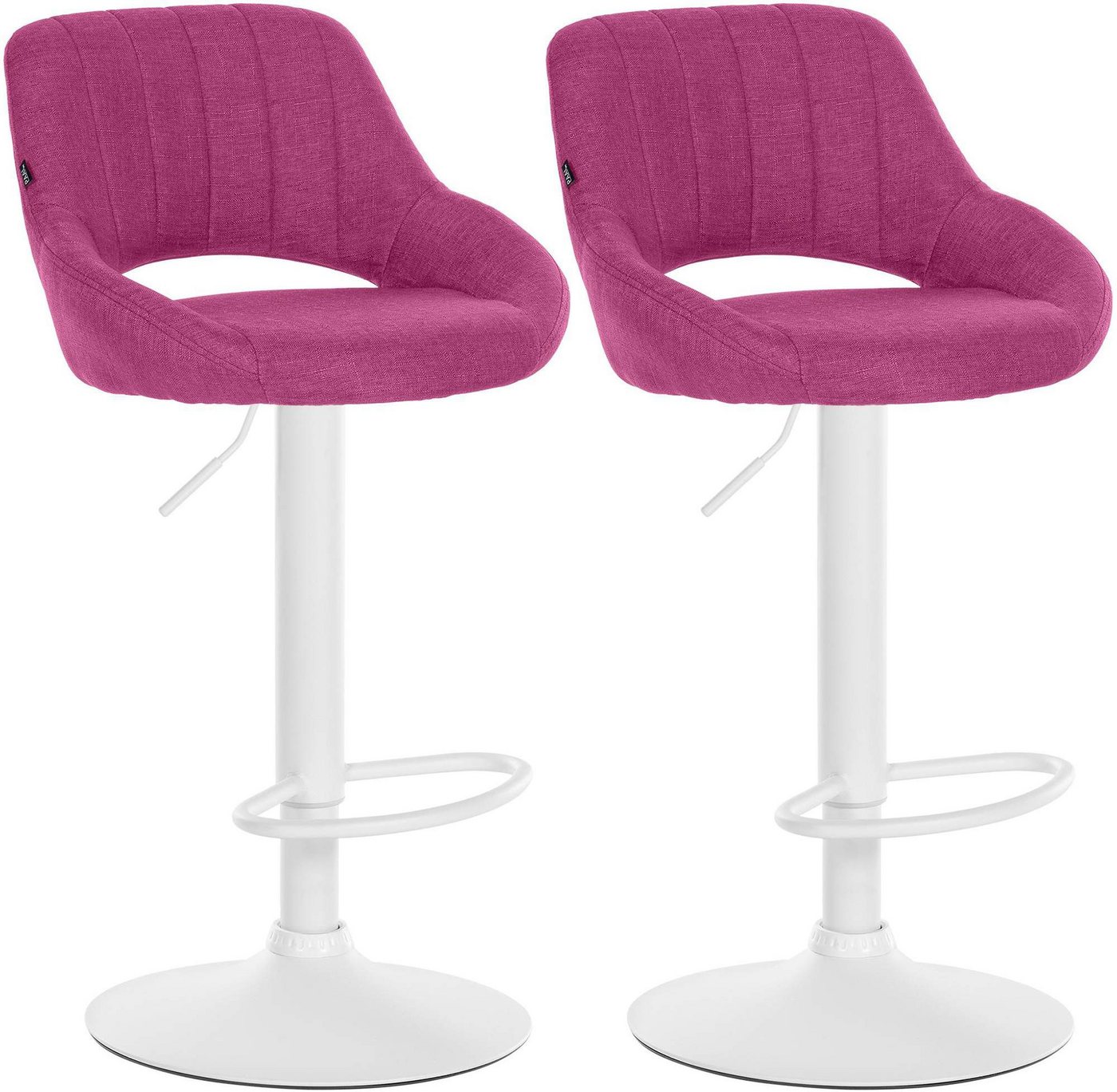 CLP Barhocker Milet Stoff (2er Set, 2 St., 2er), höhenverstellbar und drehbar von CLP