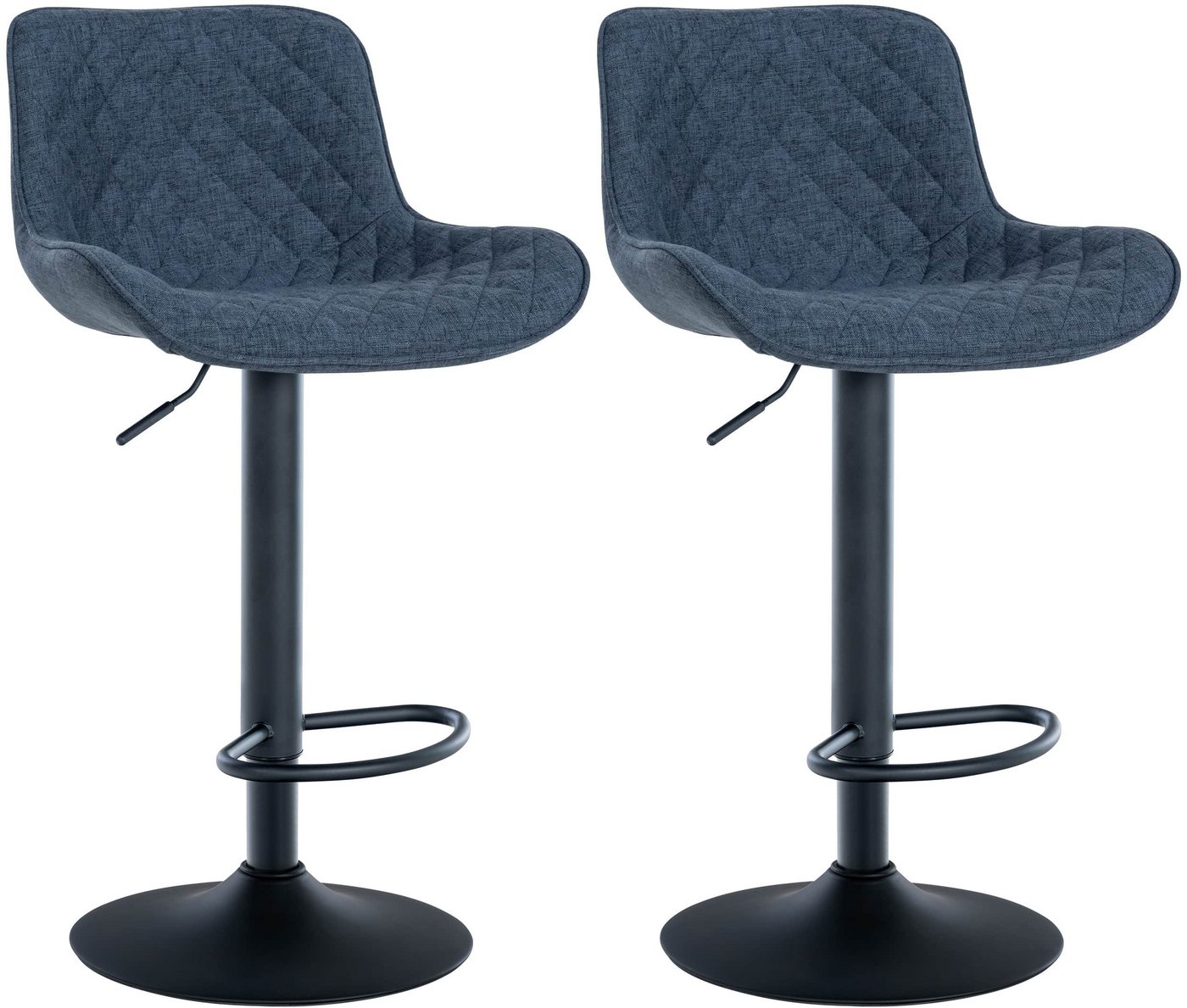 CLP Barhocker Minosa (2er Set, 2 St., 2er), um 360° drehbar und höhenverstellbar von CLP