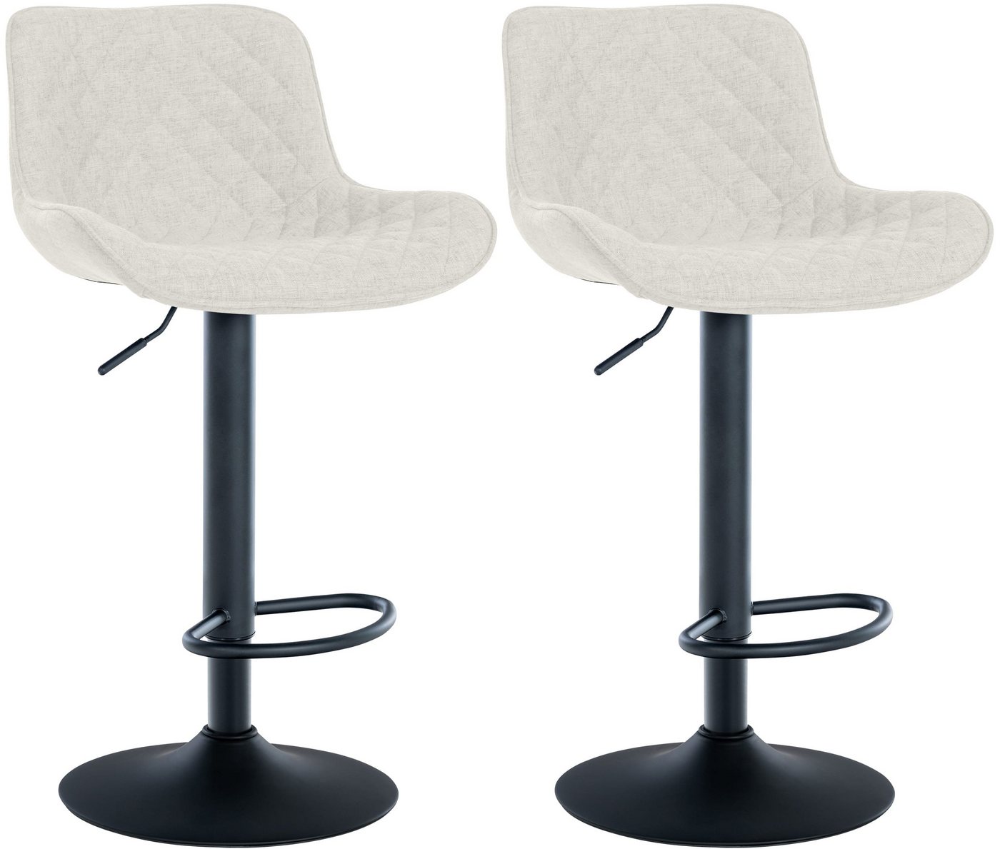 CLP Barhocker Minosa (2er Set, 2 St., 2er), um 360° drehbar und höhenverstellbar von CLP
