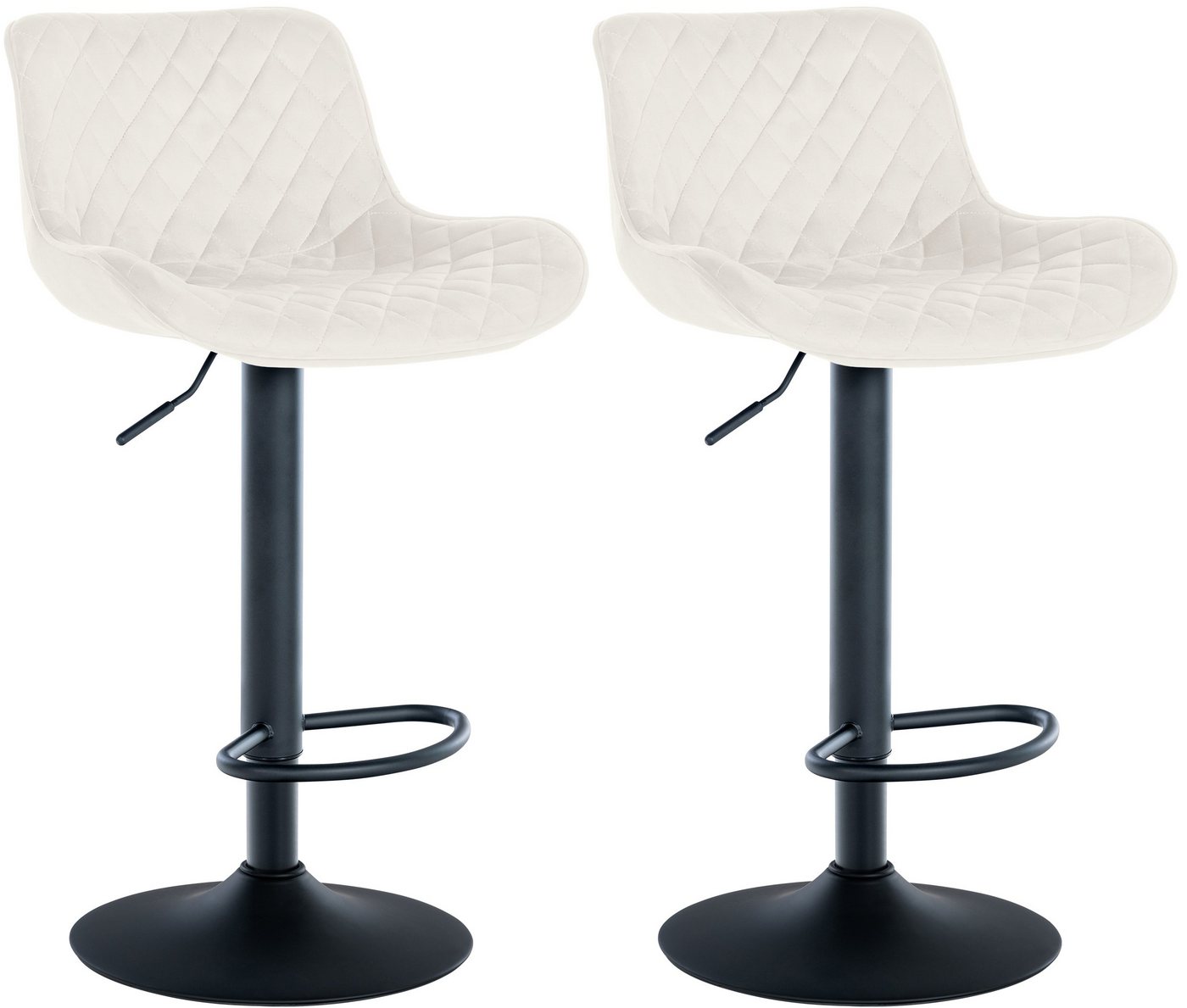 CLP Barhocker Minosa (2er Set, 2 St., 2er), um 360° drehbar und höhenverstellbar von CLP
