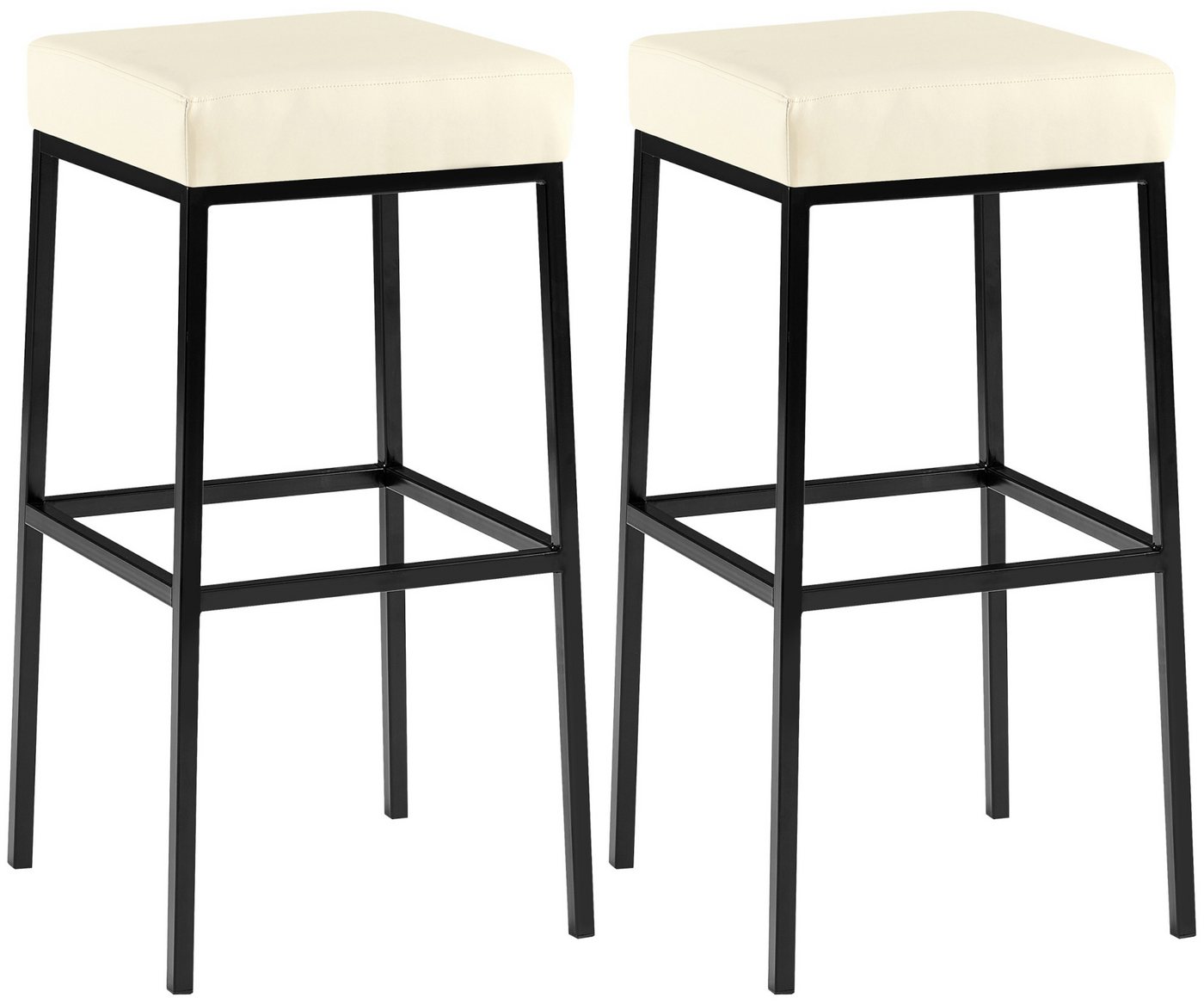 CLP Barhocker Montreal 80 Kunstleder (2er Set, 2 St., 2er), Kunstlederbezüge, stabile Metallgestelle von CLP