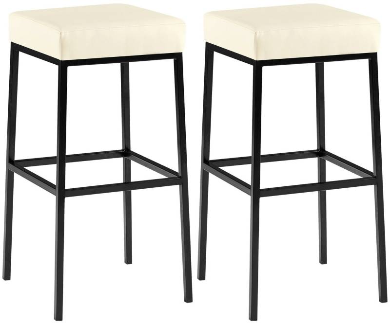 CLP Barhocker Montreal 80 Kunstleder (2er Set, 2 St., 2er), Kunstlederbezüge, stabile Metallgestelle von CLP