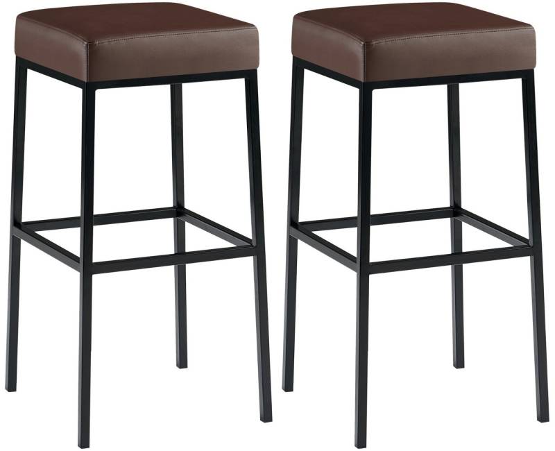 CLP Barhocker Montreal 80 Kunstleder (2er Set, 2 St., 2er), Kunstlederbezüge, stabile Metallgestelle von CLP
