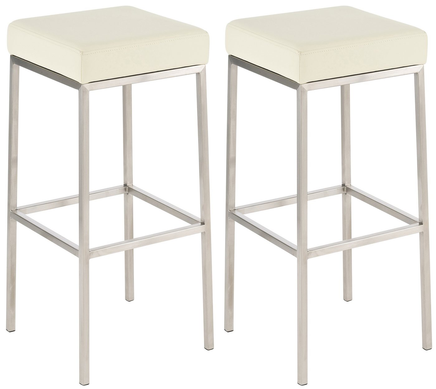 CLP Barhocker Montreal 80 Kunstleder (2er Set, 2 St., 2er), Kunstlederbezüge, stabile Metallgestelle von CLP