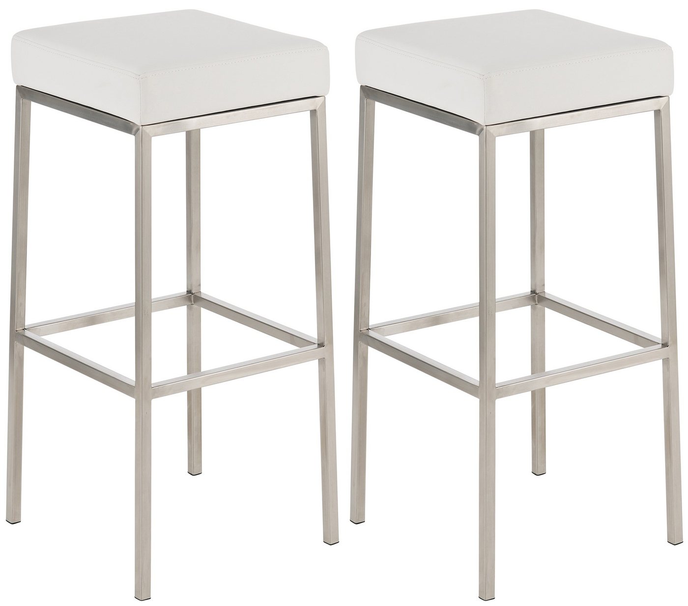 CLP Barhocker Montreal 80 Kunstleder (2er Set, 2 St., 2er), Kunstlederbezüge, stabile Metallgestelle von CLP