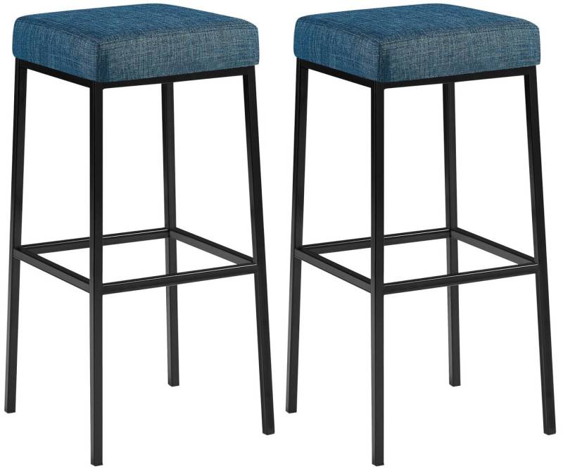 CLP Barhocker Montreal 80 Stoff (2er Set, 2 St., 2er), Stoffbezüge, mit stabilen Metallgestellen von CLP