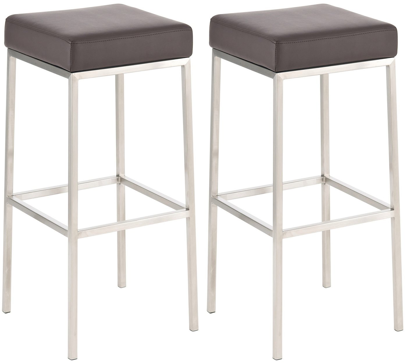 CLP Barhocker Montreal 85 Kunstleder (2er Set, 2 St., 2er), Kunstlederbezüge, mit Metallgestellen von CLP