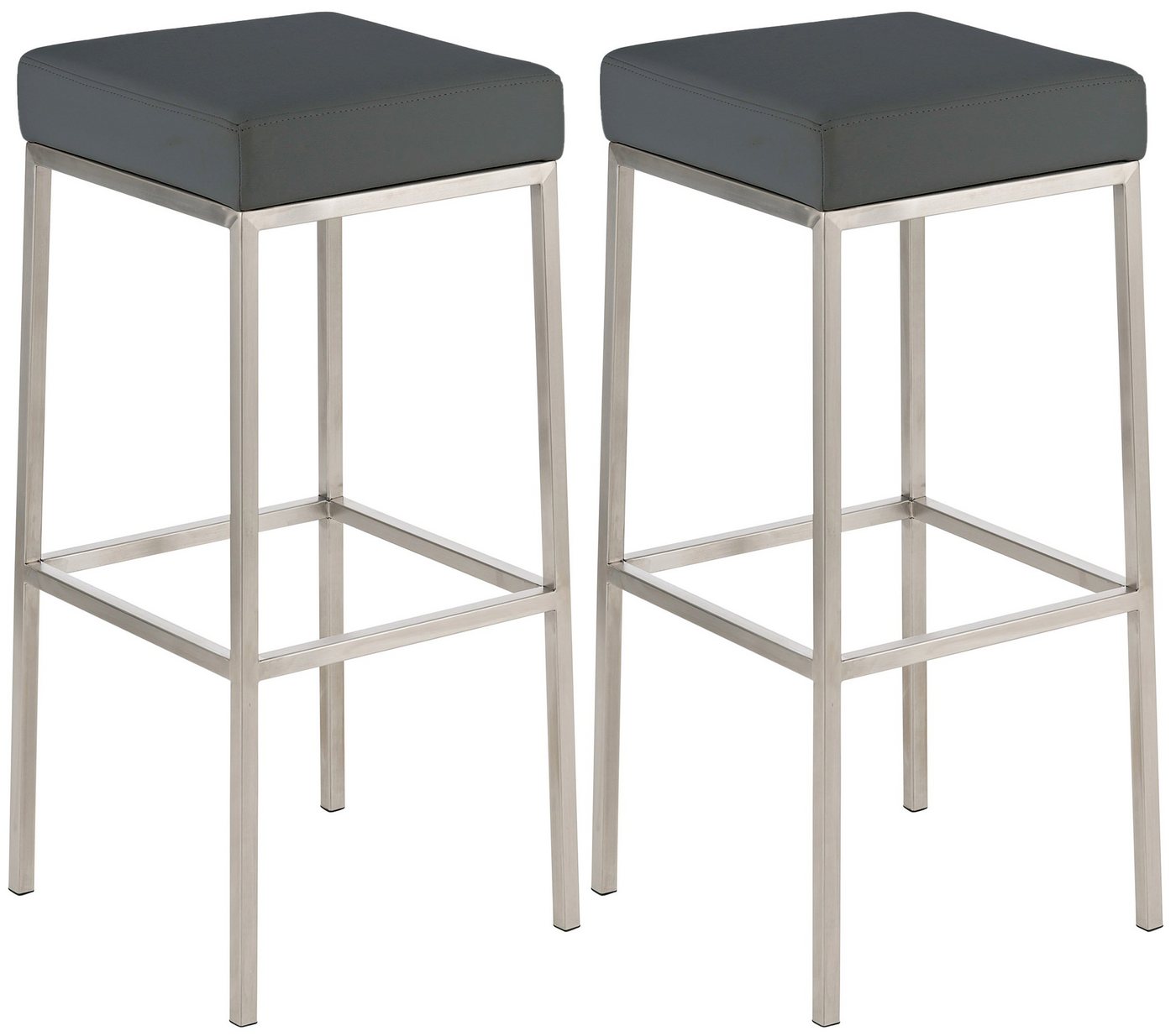 CLP Barhocker Montreal 85 Kunstleder (2er Set, 2 St., 2er), Kunstlederbezüge, mit Metallgestellen von CLP