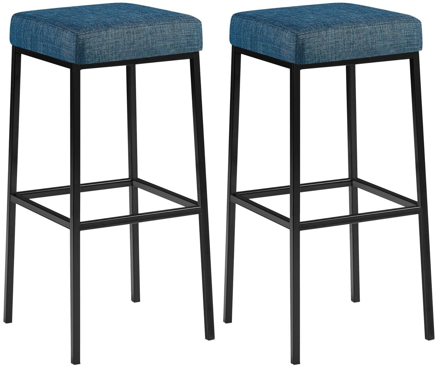 CLP Barhocker Montreal 85 Stoff (2er Set, 2 St., 2er), Stoffbezüge, stabile Metallgestelle von CLP