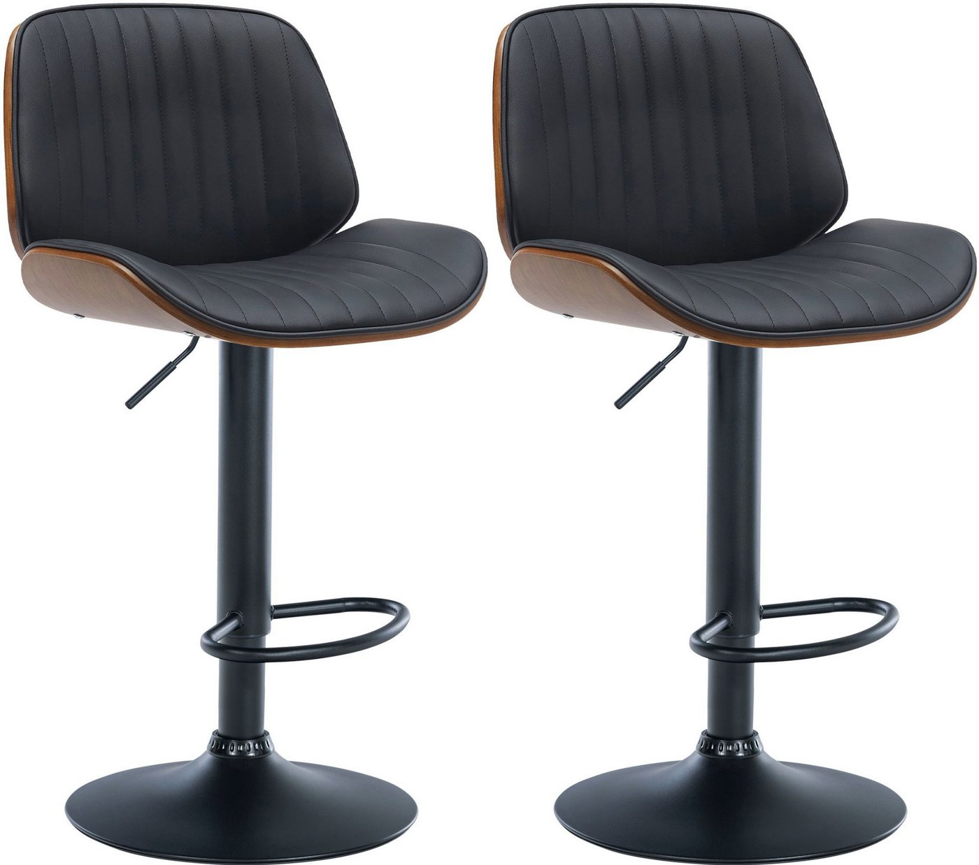 CLP Barhocker Nova (2er Set, 2 St., 2er), Kunstleder-Bezug, höhenverstellbar von CLP