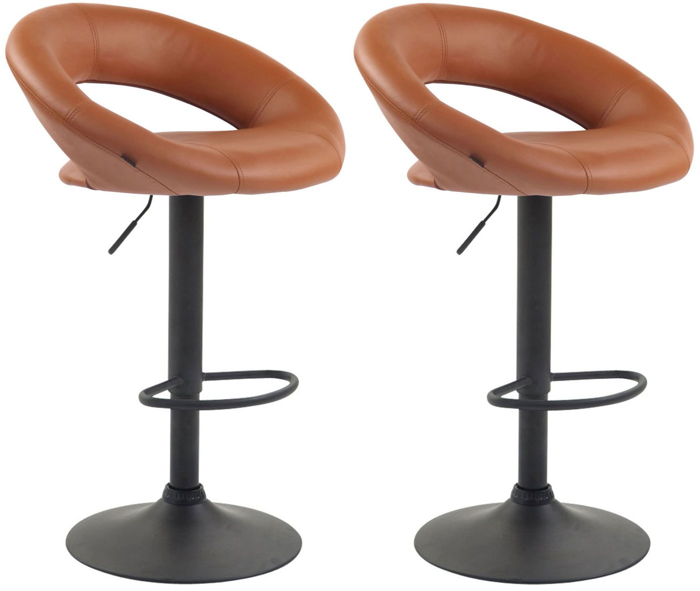 CLP Barhocker Olinda Kunstleder (2er Set, 2 St., 2er), höhenverstell- & drehbar von CLP