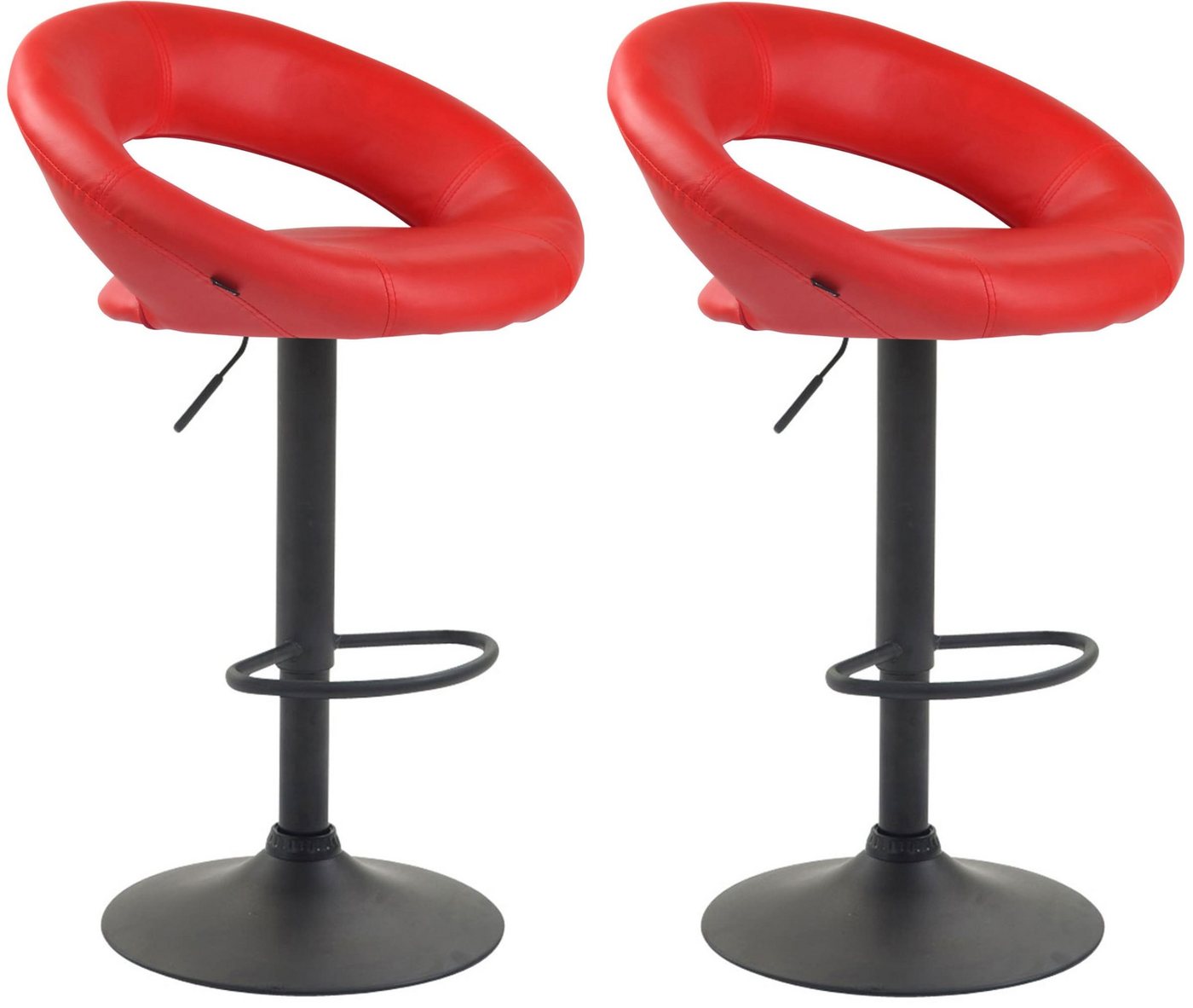 CLP Barhocker Olinda Kunstleder (2er Set, 2 St., 2er), höhenverstell- & drehbar von CLP