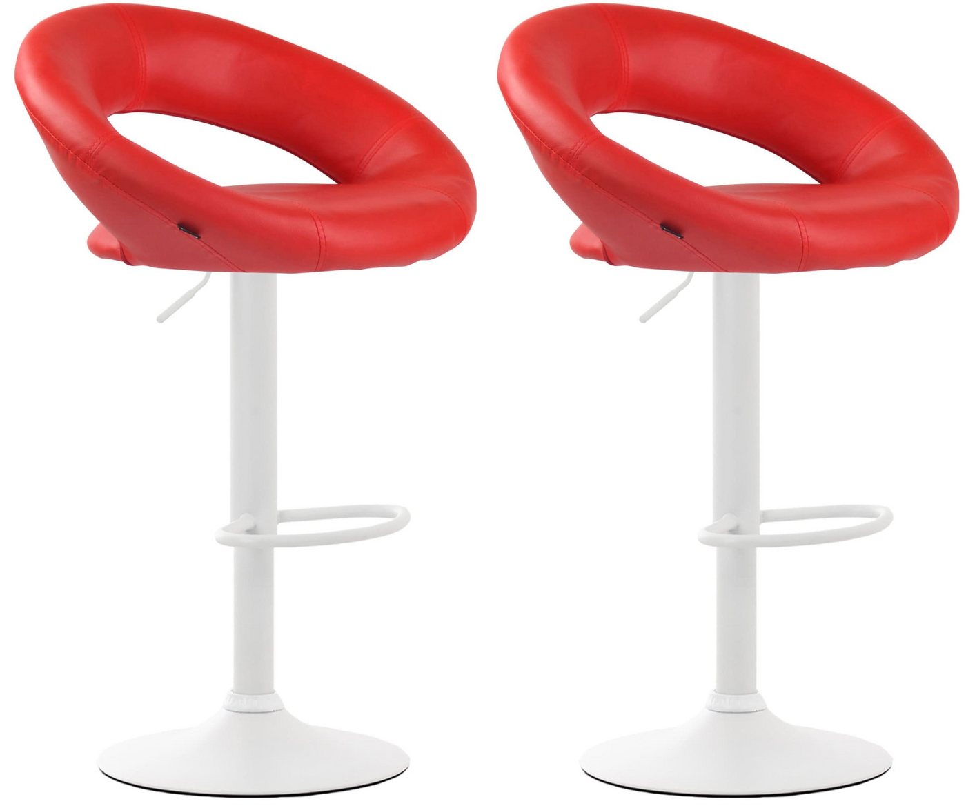 CLP Barhocker Olinda Kunstleder (2er Set, 2 St., 2er), höhenverstell- & drehbar von CLP