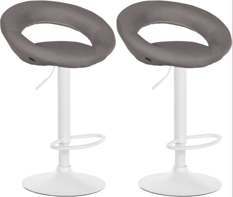 CLP Barhocker Olinda Stoff (2er Set, 2 St., 2er), höhenverstellbar und drehbar von CLP