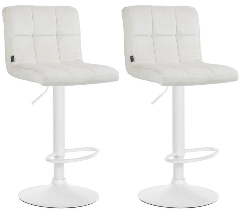 CLP Barhocker Peru Samt (2er Set, 2 St., 2er), um 360° drehbar und höhenverstellbar von CLP