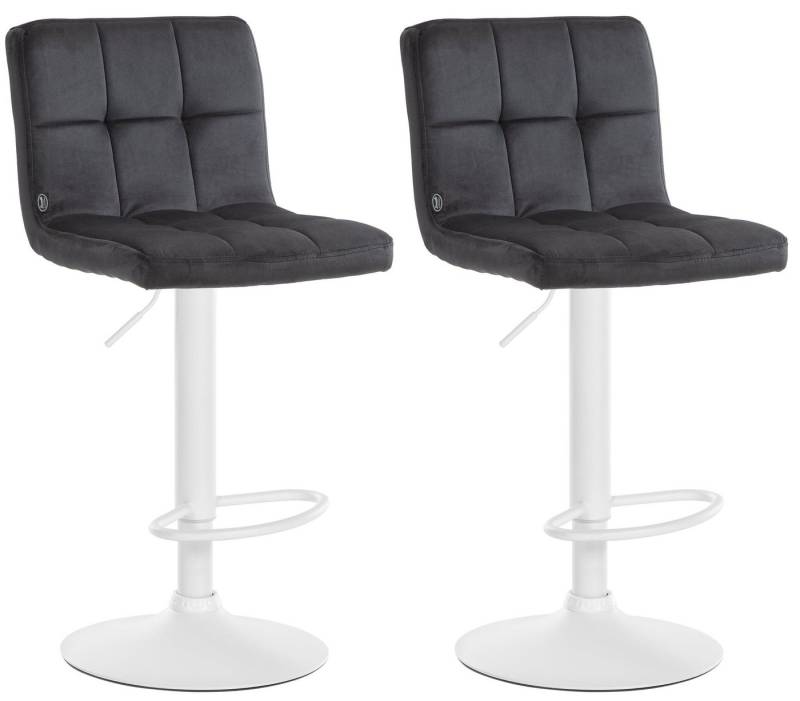 CLP Barhocker Peru Samt (2er Set, 2 St., 2er), um 360° drehbar und höhenverstellbar von CLP
