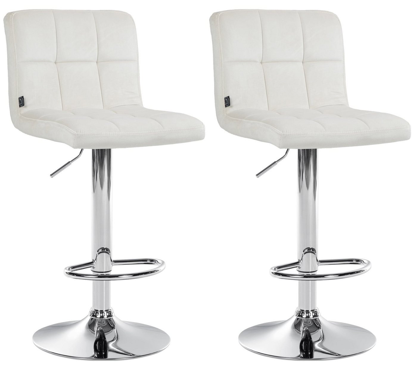 CLP Barhocker Peru Samt (2er Set, 2 St., 2er), um 360° drehbar und höhenverstellbar von CLP