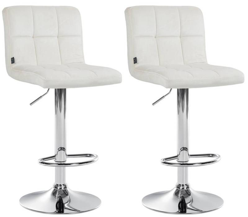 CLP Barhocker Peru Samt (2er Set, 2 St., 2er), um 360° drehbar und höhenverstellbar von CLP
