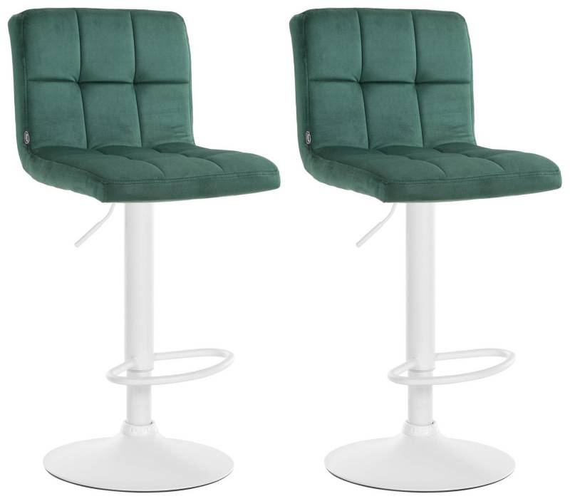 CLP Barhocker Peru Samt (2er Set, 2 St., 2er), um 360° drehbar und höhenverstellbar von CLP