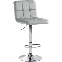 Barhocker Peru Samt grau chrom von CLP