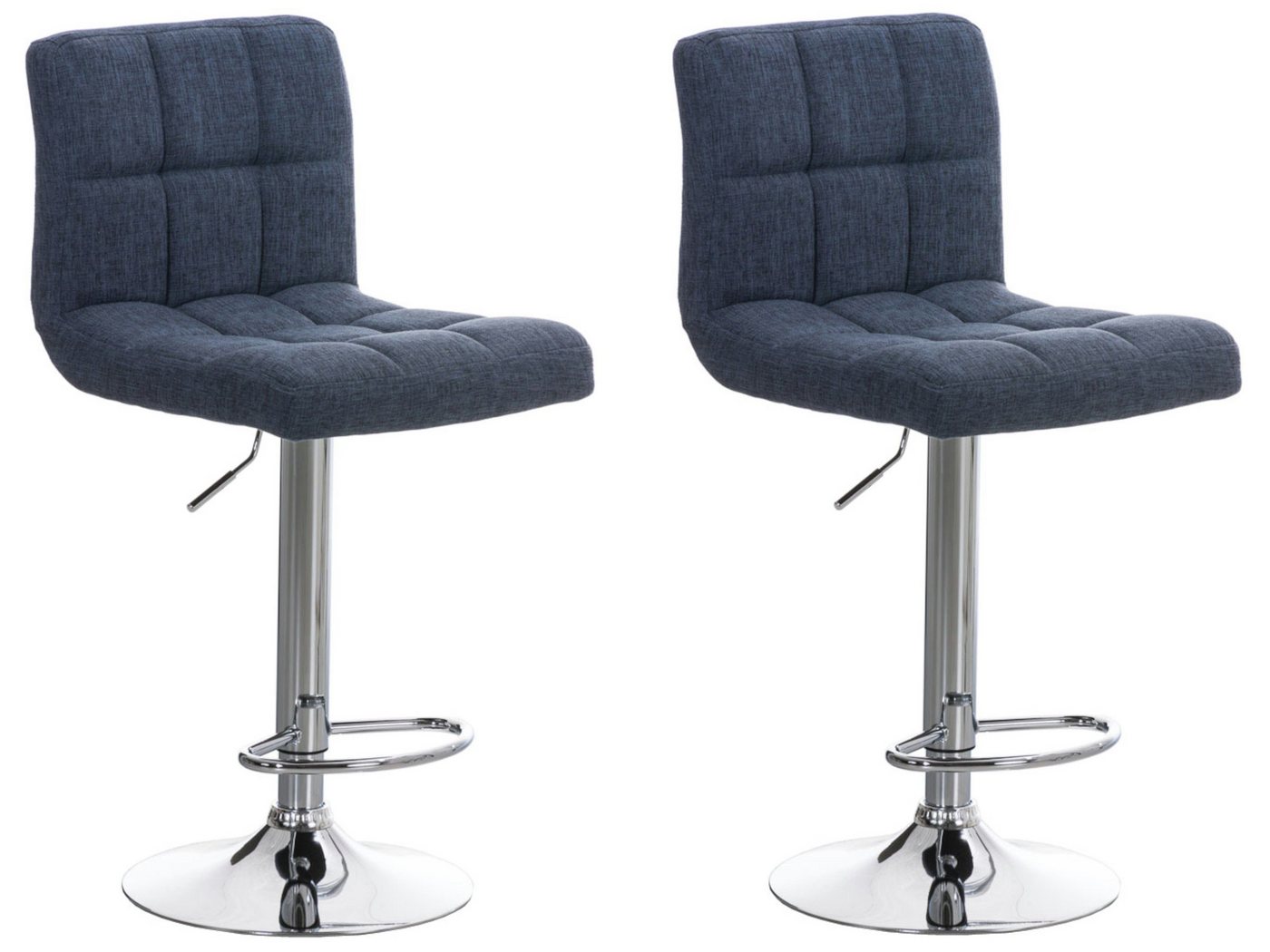 CLP Barhocker Peru Stoff (2er Set, 2 St., 2er), dreh-&höhenverstellbar, Metall von CLP