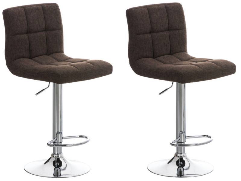 CLP Barhocker Peru Stoff (2er Set, 2 St., 2er), dreh-&höhenverstellbar, Metall von CLP