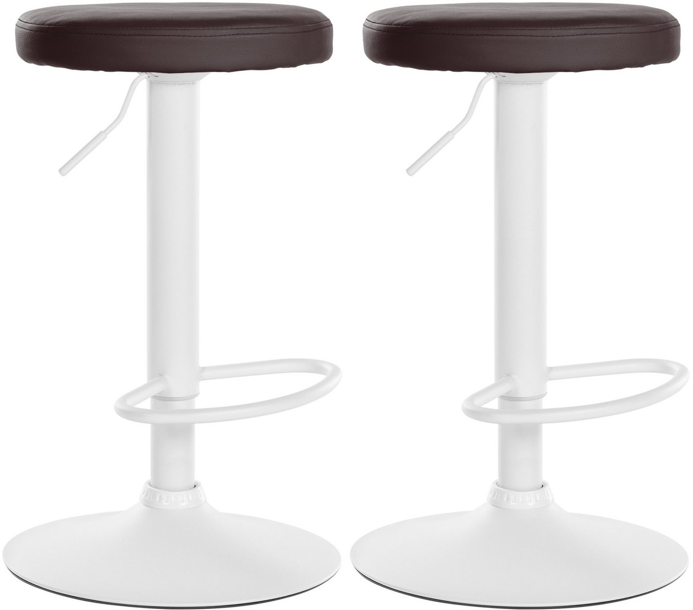 CLP Barhocker Ponte Kunstleder (2er Set, 2 St., 2er), drehbar und höhenverstellbar von CLP