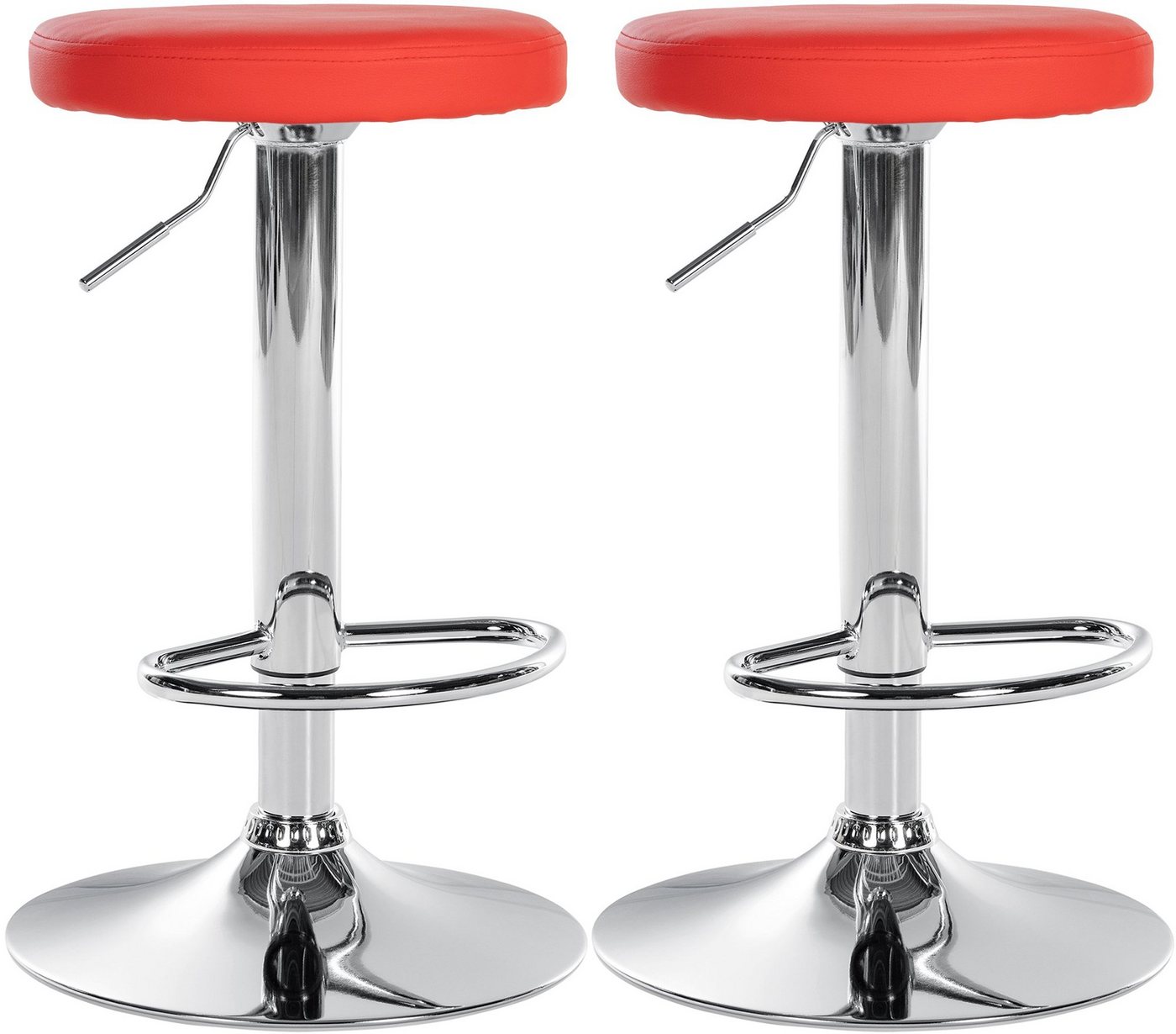 CLP Barhocker Ponte Kunstleder (2er Set, 2 St., 2er), drehbar und höhenverstellbar von CLP
