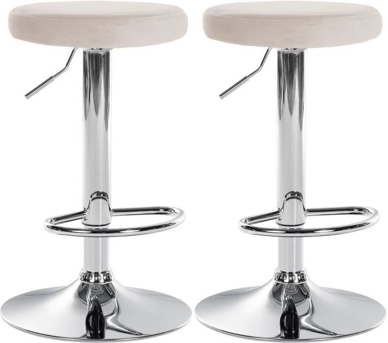 CLP Barhocker Ponte Samt (2er Set, 2 St., 2er), drehbar und höhenverstellbar von CLP