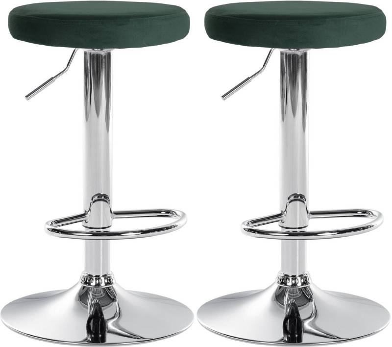 CLP Barhocker Ponte Samt (2er Set, 2 St., 2er), drehbar und höhenverstellbar von CLP
