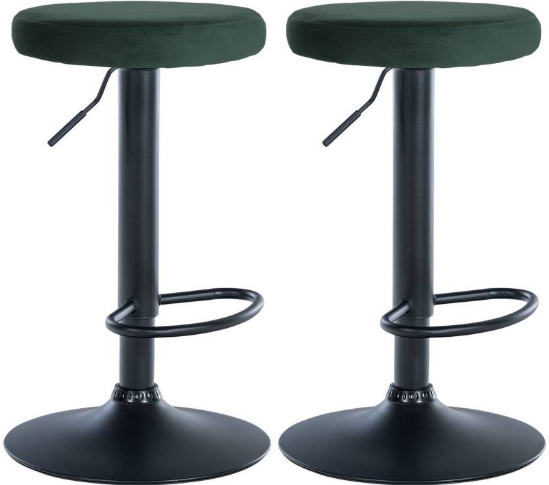 CLP Barhocker Ponte Samt (2er Set, 2 St., 2er), drehbar und höhenverstellbar von CLP